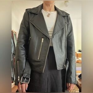 Quince 100% Leather Motorcycle Jacket M